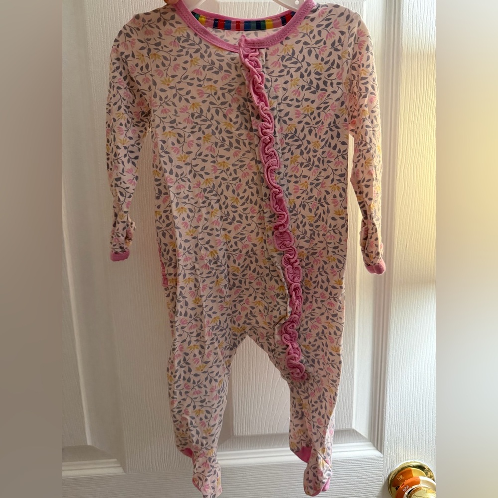 Magnetic Me Pink Floral Kids Footie